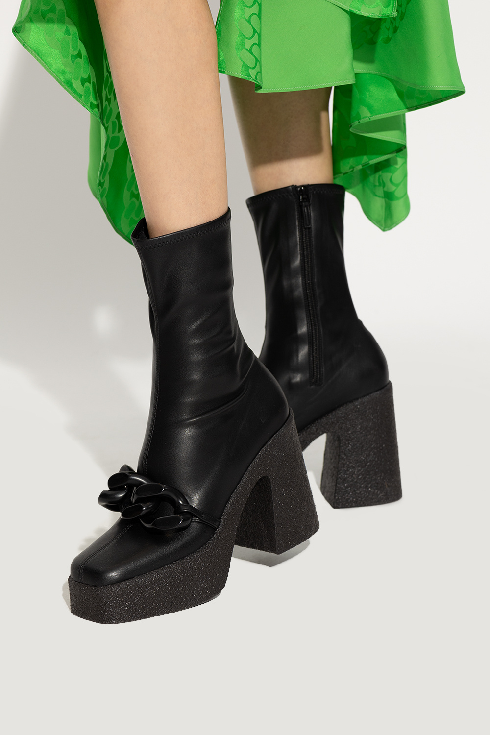 Black Skyla platform ankle boots Stella McCartney stella